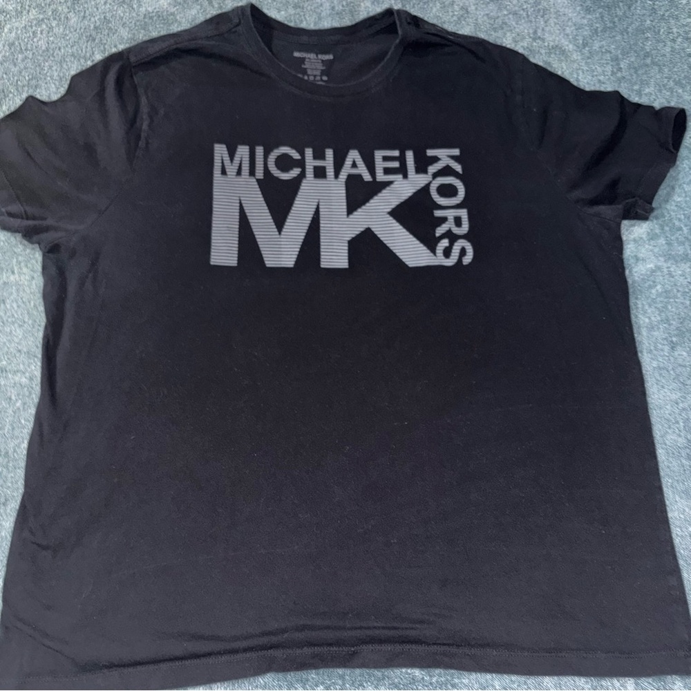 Michael Kors Vintage Inspired Metallic Logo Front Tee Men’s Size 2XL